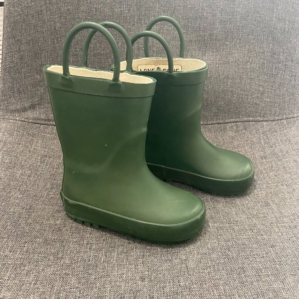 Toddler Hunter Green Rain Boots Size 4T Garden Shoes